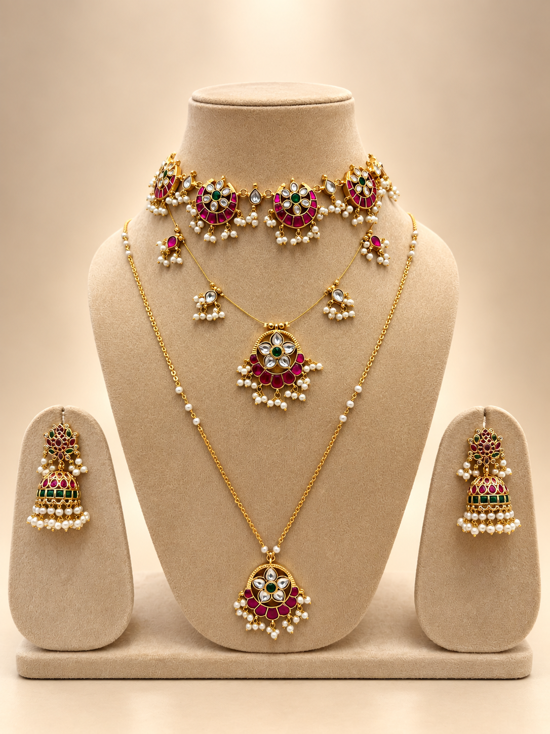 Bridal Ruby Layered Set