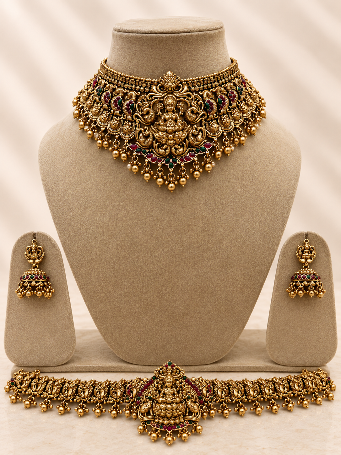 Lakshmi Ruby & Emerald Bridal Choker