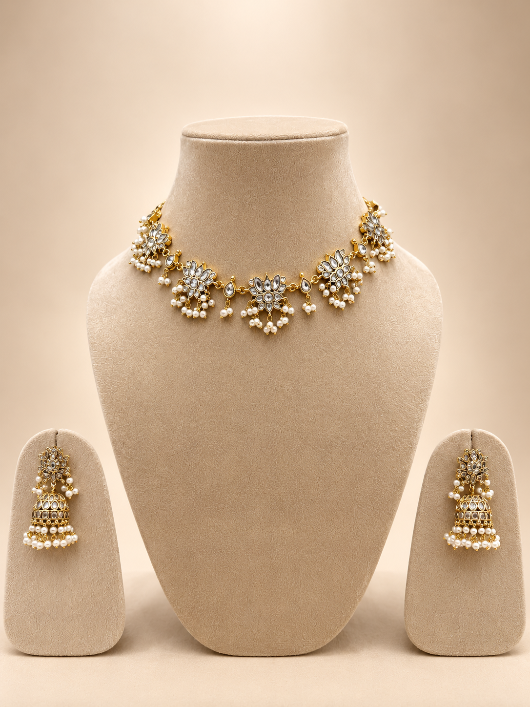 Vaira Lotus Necklace Set