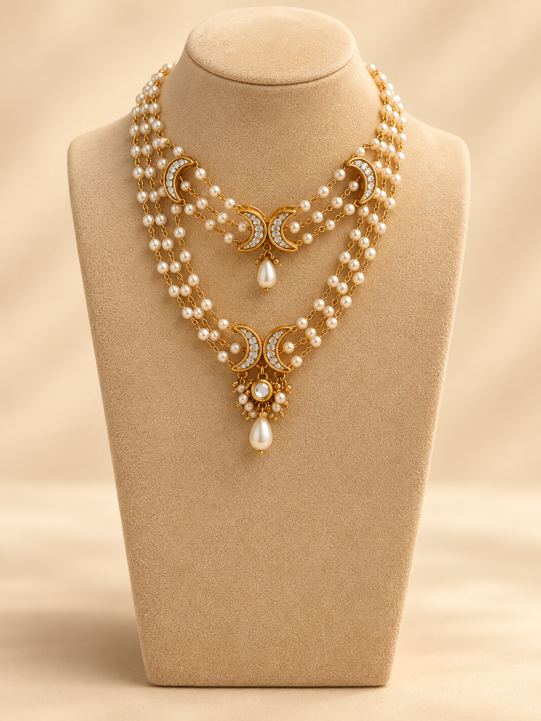 Layers of Pearl Necklace