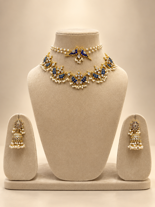 Neelam Parrot Choker Set