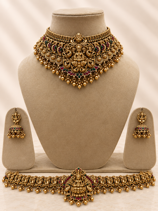 Lakshmi Ruby & Emerald Bridal Choker