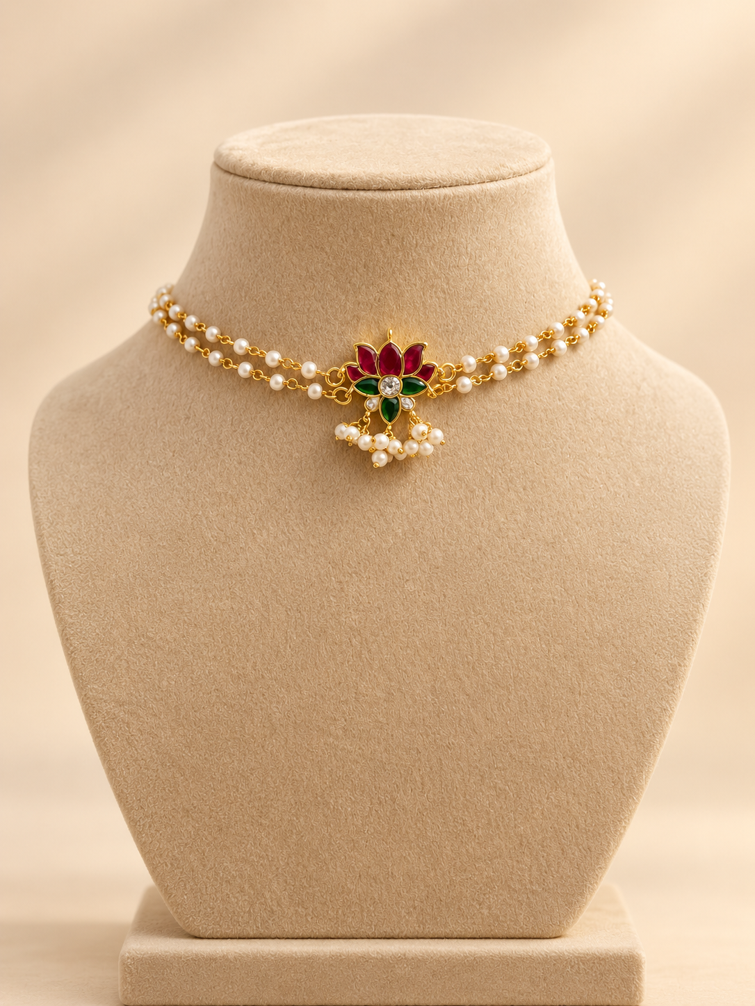 Lotus Jadau Single Choker