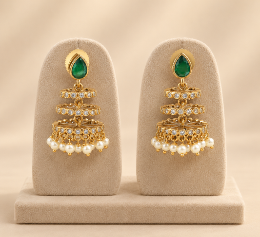 Green Drop Earring