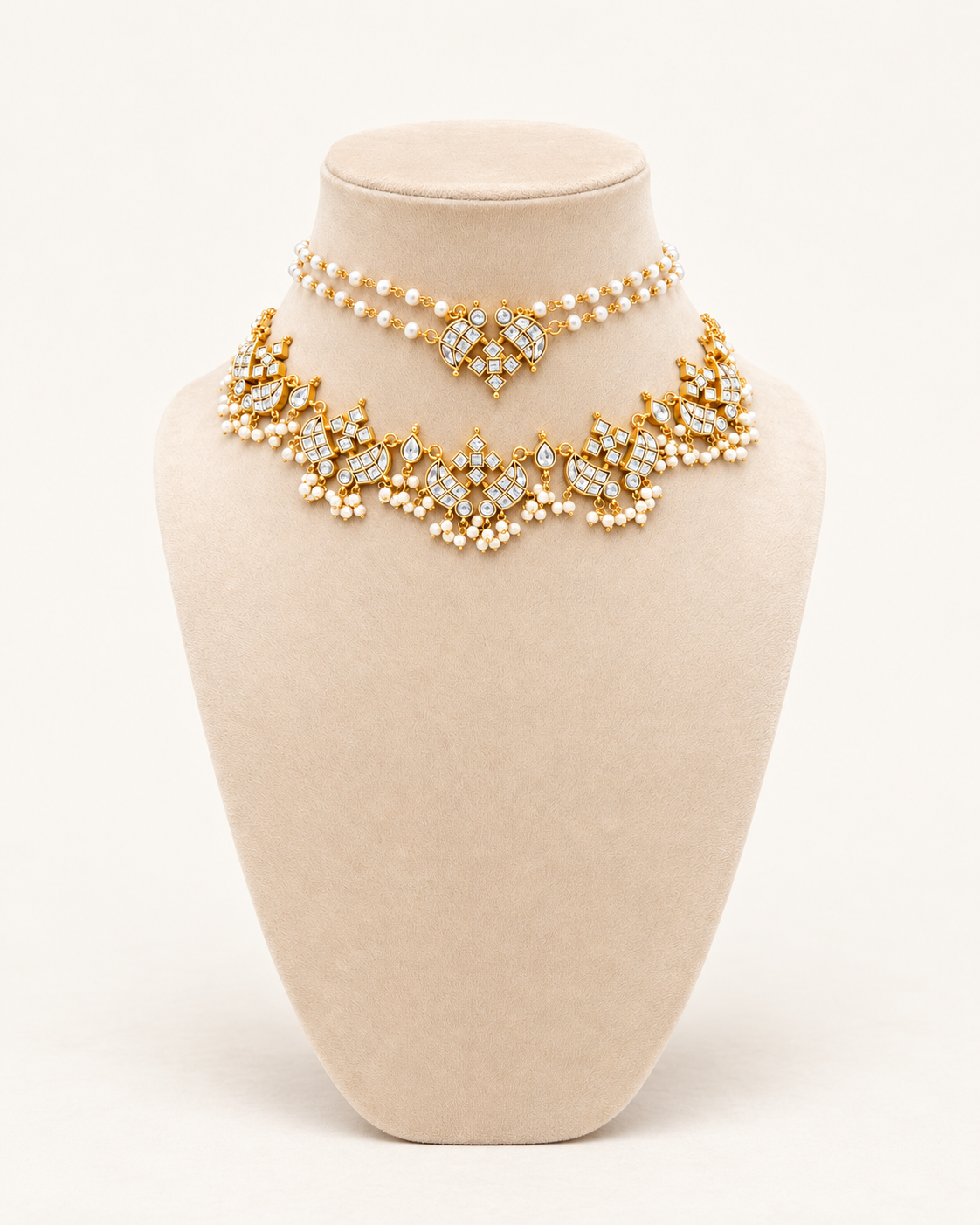 Clair Layered Collar Ensemble — Clear